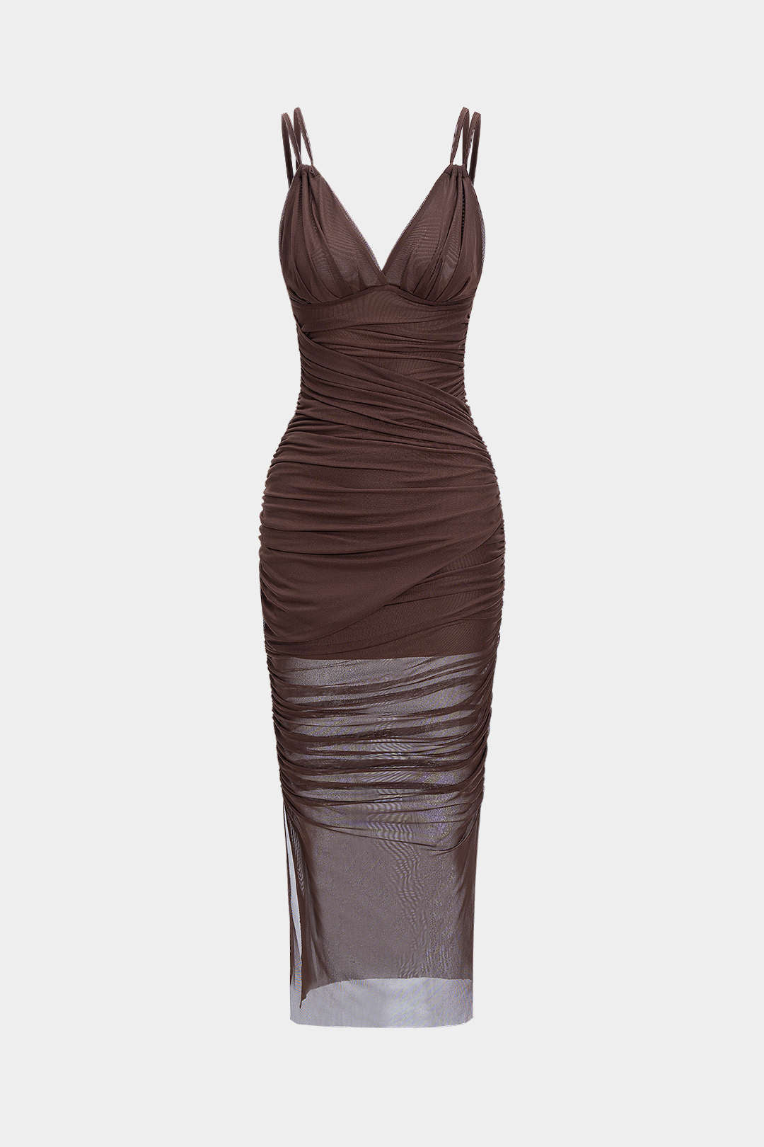 V Neck Sleeveless Mid Dress