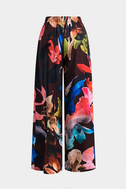 Floral Print Wide Legs