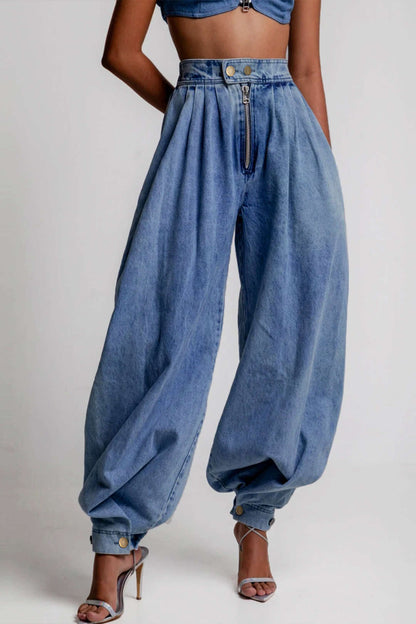 High Rise Balloon Jeans