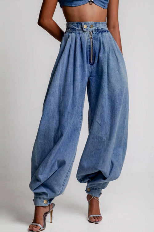 High Rise Balloon Jeans