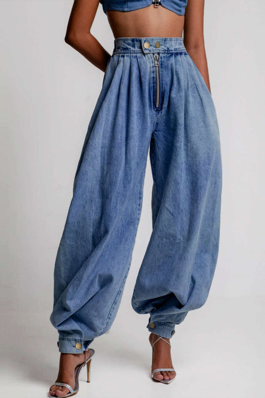 High Rise Balloon Jeans