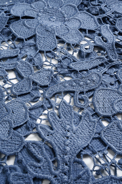 Lace Cut Wide Leg Jeans