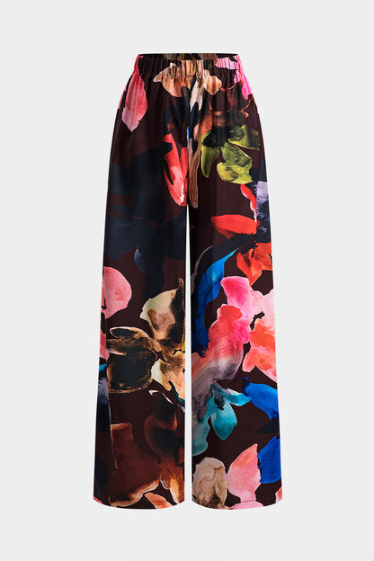 Floral Print Wide Legs