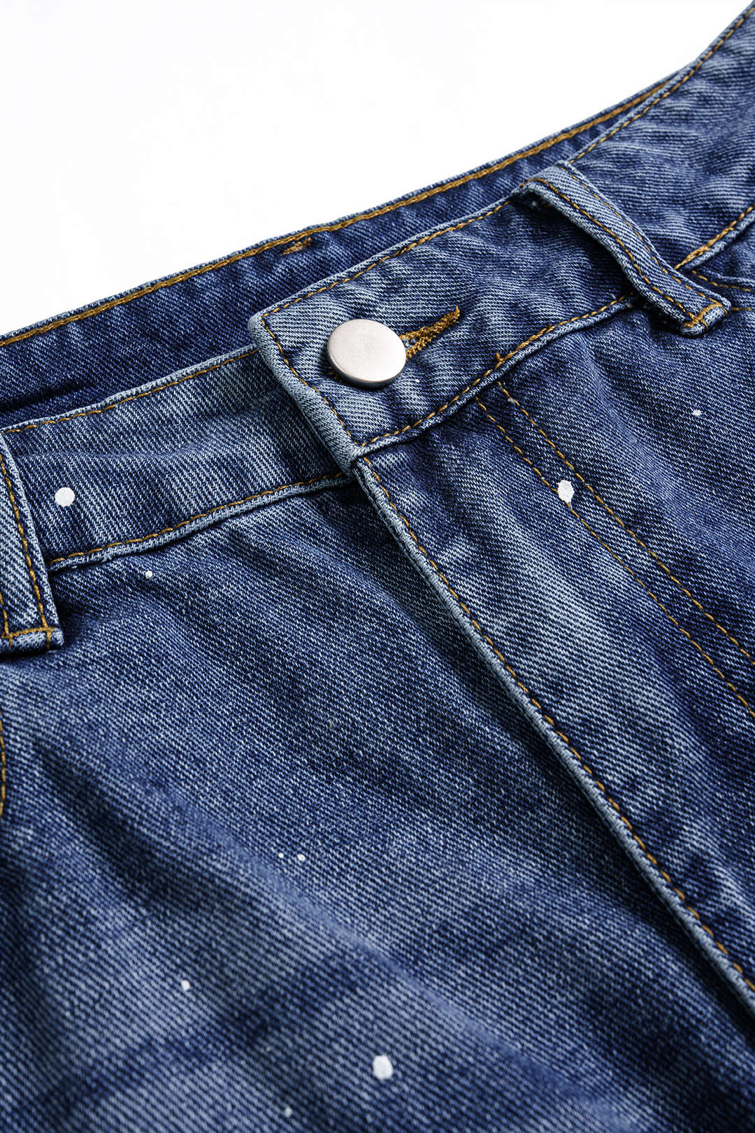 Lace Cut Wide Leg Jeans