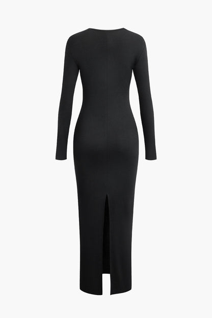 Neck Slit Maxi Dress